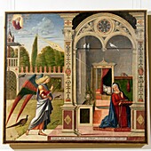 Italien, Venetien, Venedig, von der UNESCO zum Weltkulturerbe erklärt, der Stadtteil Cannaregio, der gotische Palast Ca D'Oro, die Galleria G. Franchetti, die Annuciation von Carpaccio