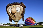 Frankreich, Doubs, Montbéliard, Start eines Heißluftballons