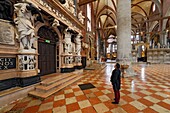 Italy, Venetia, Venice listed as World Heritage by UNESCO, San Polo district, Santa Maria Gloriosa dei Frari church, Baroque tomb of the doge Giovanni Pesaro