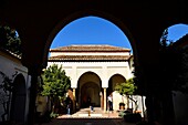 Spain, Andalusia, Costa del Sol, Malaga, Alcazaba, Patio de Los Naranjos