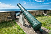 Mauritius, Bezirk Grand Port, Bambous Virieux, Pointe du Diable, Festung und Kanonenbatterie, die die Bucht von Grand Port schützte