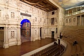 Italien, Venetien, Vicenza, Olympisches Theater (Teatro Olimpico) des Architekten Palladio, von der UNESCO in die Liste des Welterbes aufgenommen