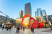 Frankreich, Hauts de Seine, La Defense, Geschäftsviertel, Die rote Spinne von Alexander Calder