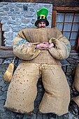 Switzerland, Valais, Evolene valley, Evolene, Carnaval with the Empailles and the Peluches who come from Pagan rites and go around the villages to frighten the bad spirits of winter