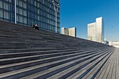 France, Paris, the National Library of France (BNF), François Mitterrand site by architect Dominique Perrault