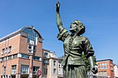 France, Nord, Lille, Avenue du Peuple Belge, tribute to Jeanne Maillotte