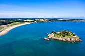 Frankreich, Ille et Vilaine, Insel Du Guesclin, aus einer Drohne