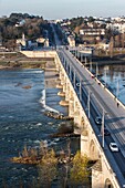 France, Indre et Loire, Loire valley listed as World Heritage by UNESCO, Tours, the Loire in Tours, Wilson bridge