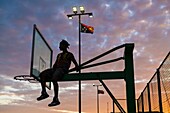 Papua New Guinea, National Capitale district, Port Moresby, Ela Beach District, basket ball players