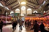 Spanien, Valencia, historisches Zentrum, der Zentralmarkt, 1914 von den Architekten von Barcelona Alexander Soler i March und Francesc Guardia i Vial entworfen