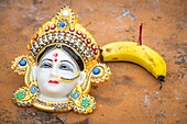 Mauritius, Savanne district, Grand Bassin (or Ganga Talao), the most sacred Hindu place in Mauritius, offerings