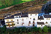 Spain, Andalusia, Cadiz Province, Setenil de las Bodegas, Ruta de los Pueblos Blancos (white villages road), the village