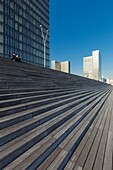 France, Paris, the National Library of France (BNF), François Mitterrand site by architect Dominique Perrault