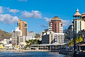 Mauritius, Port-Louis district, Port-Louis, Caudan Waterfront, one of the major tourist attractions in the city, houses many shops, restaurants, hotels and museum