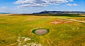 Spanien, Estremadura, Provinz Badajoz, um Castuera, aus einer Drohne