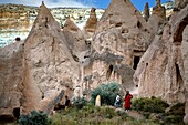 Turkey, Cappadocia, Zelve Valley, open air museum