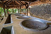 Mauritius, Pamplemousses district, Pamplemousses, Sir Seewoosagur Ramgoolam botanical garden, replica of an old Sugar Mill built in 1953