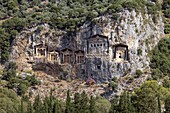 Türkei, Dalyan, lykische Gräber von Kaunos