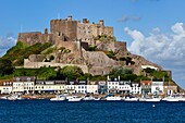 United Kingdom, Channel Islands, Jersey, Gorey, Mont Orgueil castle, former residence of the governors of Jersey until the 16th century