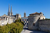 France, Gironde, Bordeaux, area listed as World Heritage by UNESCO, forecourt of Human Rights and Saint-André cathedral