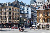 France, Nord, Lille, Rue des Manneliers, Place du Théatre