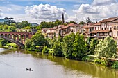 Frankreich, Lot et Garonne, Villeneuve-sur-Lot, Festung am Fluss Lot