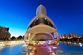 Spanien, Valencia, Stadt der Wissenschaften und Künste, Palast der Künste Reina Sofia, El Palau de les Arts Reina Sofia, Opernhaus, von Architekt Santiago Santiago Calatrava