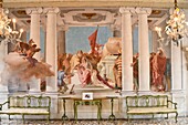 Italy, Veneto, Vicenza, Villa Valmarana Ai Nani, Frescos by painter Tiepolo, fresco reprensenting Iphigeny sacrifice