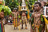 Papua-Neuguinea, Provinz Gulf, Dorf Moveave, traditionelles Fest namens Sing-Sing