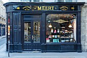 France, Paris, front window of the chocolate shop Meert in Rue Jacques Callot