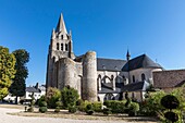 Frankreich, Loiret, von der UNESCO zum Weltkulturerbe erklärtes Loiretal, Meung-sur-Loire, romanische Stiftskirche Saint-Liphard