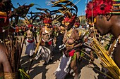 Papua-Neuguinea,Bezirk National Capitale,Port Moresby,Jack Pidik Park,Unabhängigkeitsfest,das jedes Jahr Mitte September stattfindet,Tänzer aus der Provinz Simbu