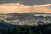 France, Haute Loire, Allegre, landscape of Parc naturel régional Livradois-Forez, Livradois Forez Regional Natural Park