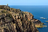 United Kingdom, Channel Islands, Jersey, parish of Saint Ouen, towards Grosnez point, WWII German Naval Tower MP3 (Marine Peilstand und Meßstellung 3 - Naval Direction and Range-Finding Position) from Moltke battery