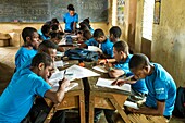 Papua New Guinea, Southern Highlands Province, Lake Kutubu, school