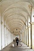 Italy, Veneto, Vicenza, Villa Valmarana Ai Nani, Monte Berico Sanctuary (Santuario Santa Maria di Monte Berico), the Scalette is a 192 steps staircase to the sanctuary