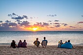 Mauritius,Bezirk Riviere Noire,Halbinsel Le Morne bei Sonnenuntergang