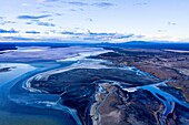 Kenia,Magadi-See,Rift Valley,Soda (Luftaufnahme) in der Abenddämmerung