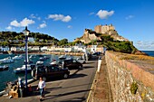 United Kingdom, Channel Islands, Jersey, Gorey, Mont Orgueil castle, former residence of the governors of Jersey until the 16th century