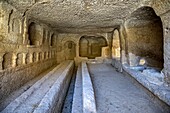 Turkey, Cappadocia, Soganli valley, the Deer church, the dining room