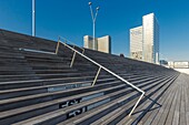 France, Paris, the National Library of France (BNF), François Mitterrand site by architect Dominique Perrault