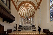 Italy, Veneto, Vicenza, church of Santa Corona (Chiesa di Santa Corona), listed as World Heritage by UNESCO, marble marquetry altar