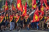 Papua New Guinea, National Capitale district, Port Moresby, Ela Beach District, Independence Festival held every year mid-September, morning Independence walk