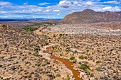 Kenia,Shaba Wildreservat,Ewaso Ngiro Fluss (Luftaufnahme) Maschine