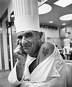 France, Rhone, Collonges au Mont d'Or, Paul Bocuse portrait