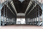 France, Loiret, Loire valley listed as World Heritage by UNESCO, Châteauneuf-sur-Loire, Former boathouse known as Halle Saint-Pierre, Grain market transported from the port to its current location in 1854