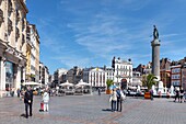 France, Nord, Lille, Place Charles de Gaulle, Colonne de la Déesse