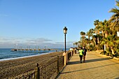 Spain, Andalusia, Costa del Sol, Malaga Province, Marbella, seafront along the beach