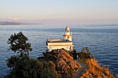 Italien,Ligurien,Riviera ligure,Naturpark von Portofino,Dorf Portofino,Al Faro di Portofino (Leuchtturm)