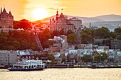 Kanada,Provinz Quebec,Quebec City,Weltkulturerbe Altstadt von Quebec,Unterstadt und Schloss Frontenac